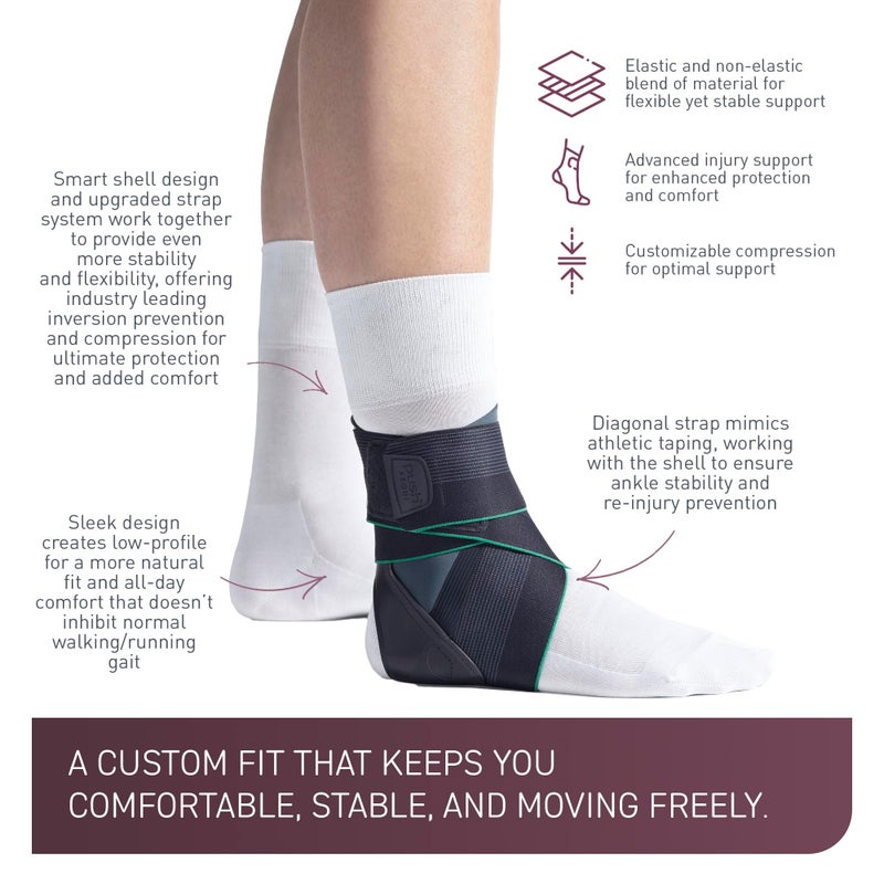 بوش PUSH med Ankle Brace Aequi Flex - حل تقويمي مشهور عالميًا لالتواء الكاحل مع دعم مثبت وأقصى حماية وتصميم مريح - Image 4